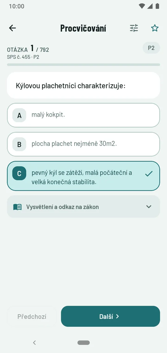 Procvičování s vyhodnocenou odpovědí